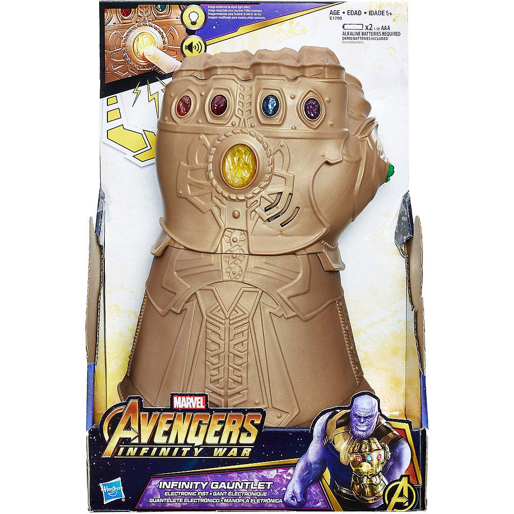 Avengers Marvel: Infinity War Infinity Gauntlet Electronic Fist Roleplay Toy With Lights And Sounds, Toys For Kids Ages 5 And Up, Multicolor