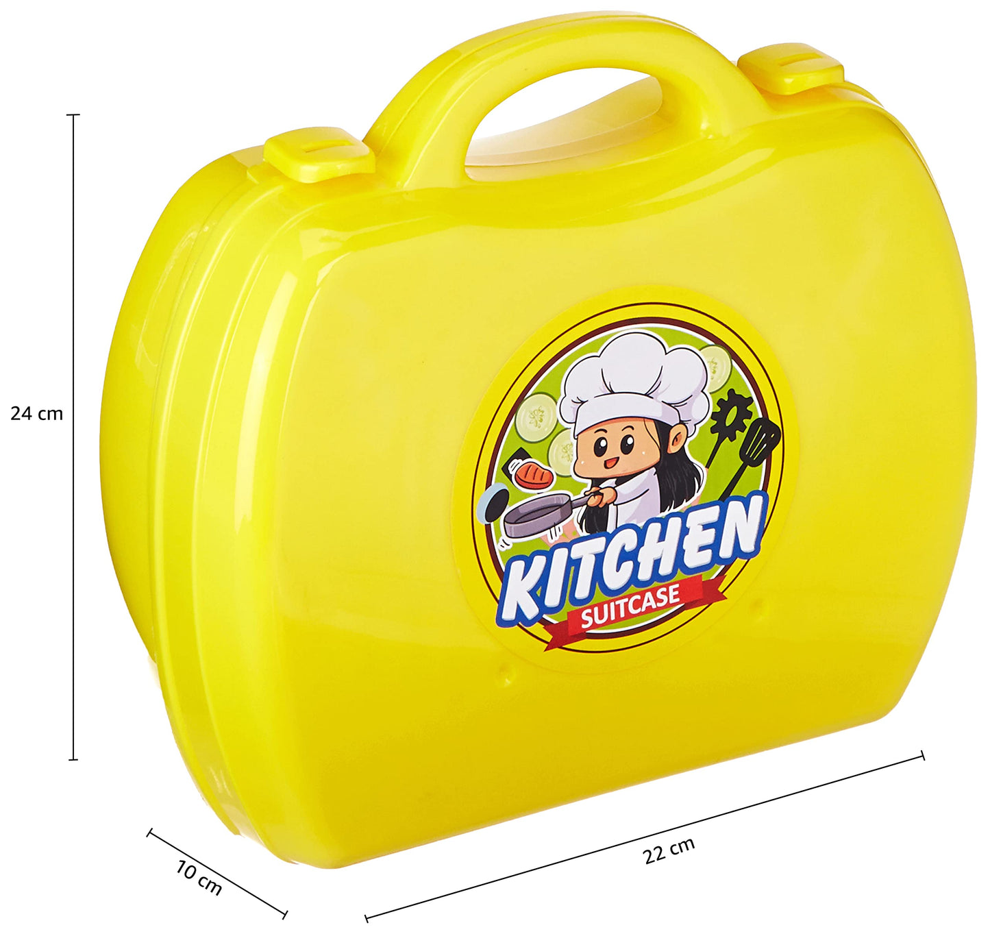 Amazon Brand - Jam & Honey Plastic Suitcase - Kitchen Set for Kids