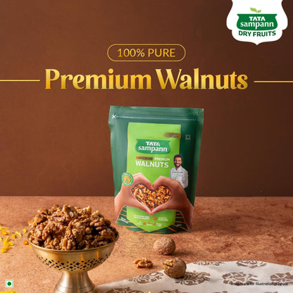 Tata Sampann Pure Walnuts, Crunchy Nuts, Rich in Dietary Fibre, Protein & Magnesium, 200g