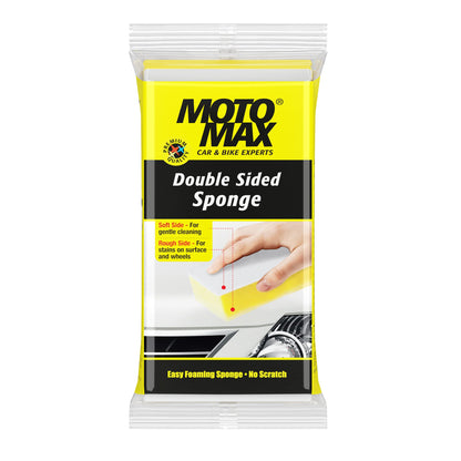 Motomax Premium Non-Scratch Double-Sided Car and Bike Cleaning Sponge - for Wheels, Bonnet, Hood, Washing Cars, Bikes, Scooters, Bicycles, Walls, Windows, Kitchen Surfaces & Other Surfaces