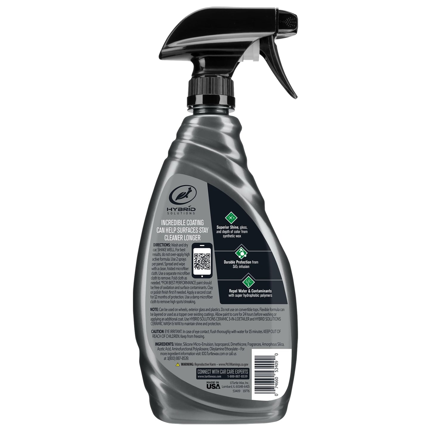 Turtle Wax 53409 Hybrid Solutions Ceramic Liquid Spray Coating-16 Fl Oz