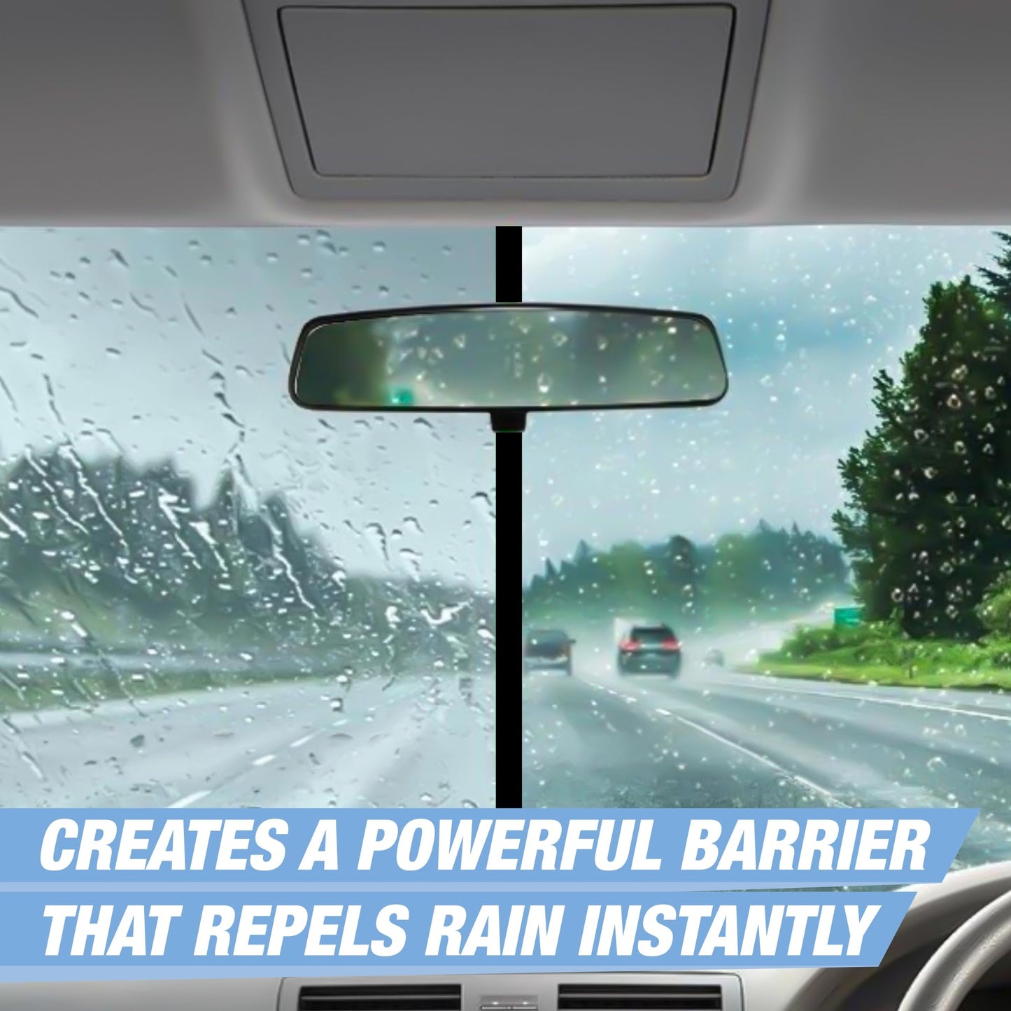 Wavex Rain Repellent for Car Windshield 300ml SiO2 Infused Car Windshield Hydrophobic Spray Coating for Ultra Smoothness, Protection, Clarity & Cleaning | Improves Visibility & Clarity