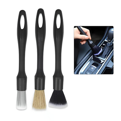 Car Duster Brush Set,Fine Bristle Brushes for Car Interior Detailing, Soft Bristles Cleaning Brush Dusting Tool for Dashboard, Wheel, Window, Keyboard, Air Conditioner