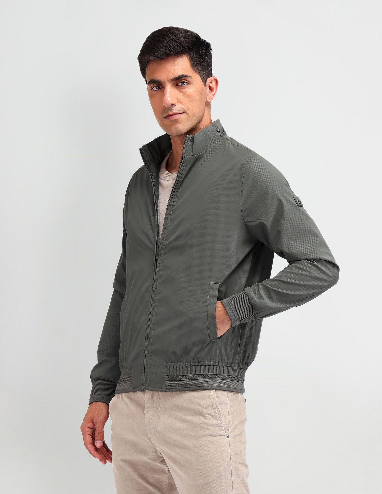 Arrow Sport Men's A-Line Coat (ASAIJK4725_Green