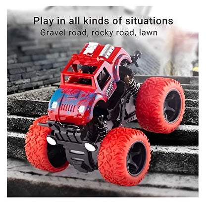 GRAPHENE Friction Powered Monster Truck Toy, Push & Go 4WD Off-Road Car for Kids, Amazing Stunts, All-Terrain Grip, Vibrant Colors, for Boys & Girls, Birthday, Christmas, Fun Play