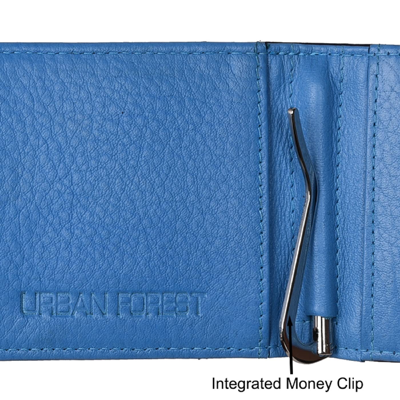 URBAN FOREST Eddy Blueberry/Blue Leather Wallet for Men