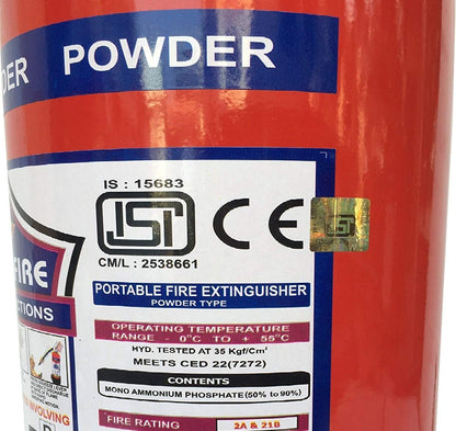 Eco Fire Abc Powder Type 6 Kg Fire Extinguisher (Red and Black)