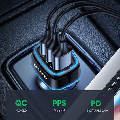 Stuffcool Ultimus 115 3 Port Car Charger 115W Output, Charges MacBooks Type C Laptops, Samsungs, iPhones at The Same time