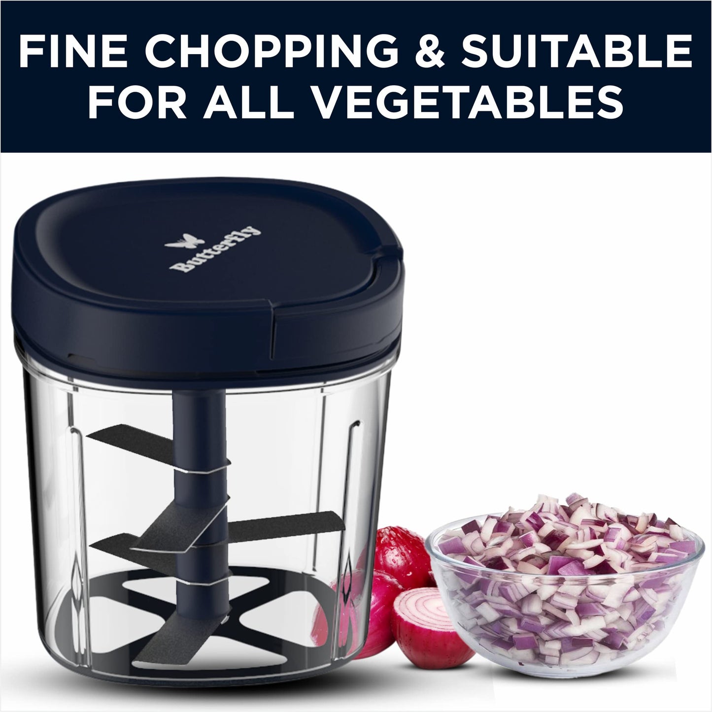 Butterfly Premium Vegetable Chopper 900 Ml, Blue