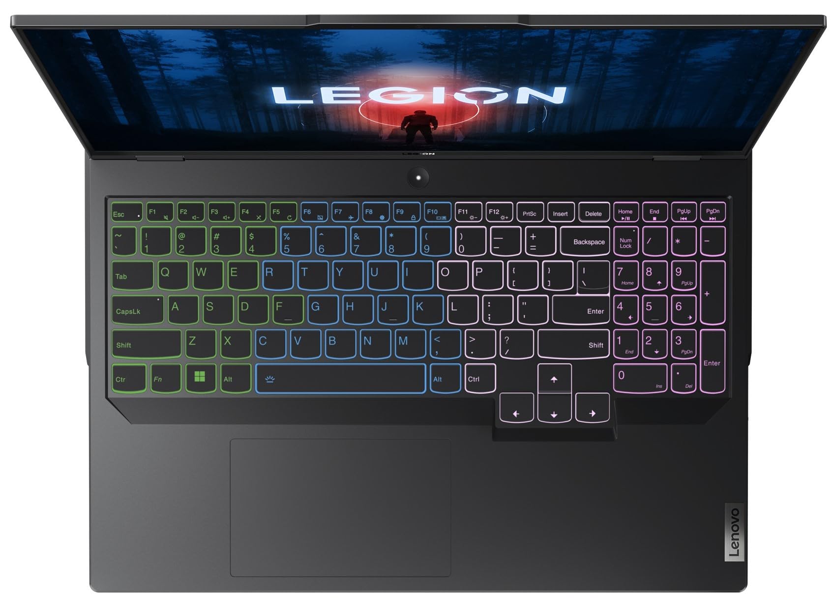 Top look of keyboard of Lenovo Legion Pro 5