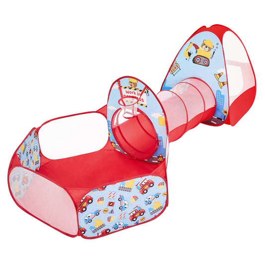 Amazon Brand - Jam & Honey Construction 3 in 1 Combo Tunnel for Kids (Multi Colour)