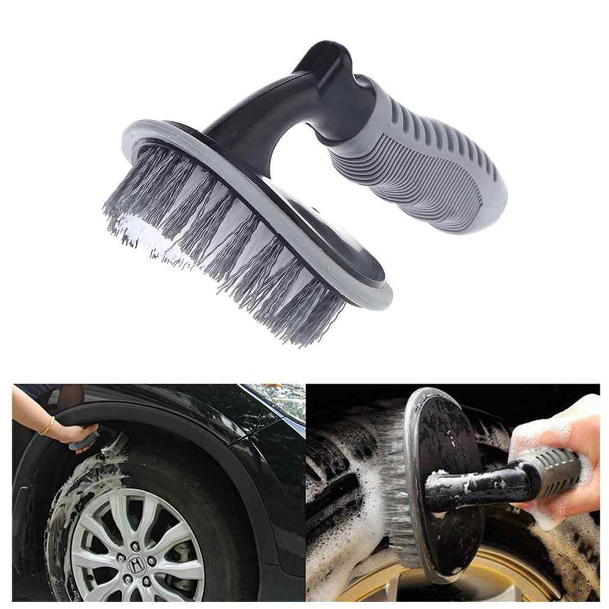 Pivalo PVCTCB1 T-Type Car Tire Cleaning Brush Scrubber with Antislip Handle Multi-Functional SUV Tyre Wheel Rim Hub Washing Cleaner