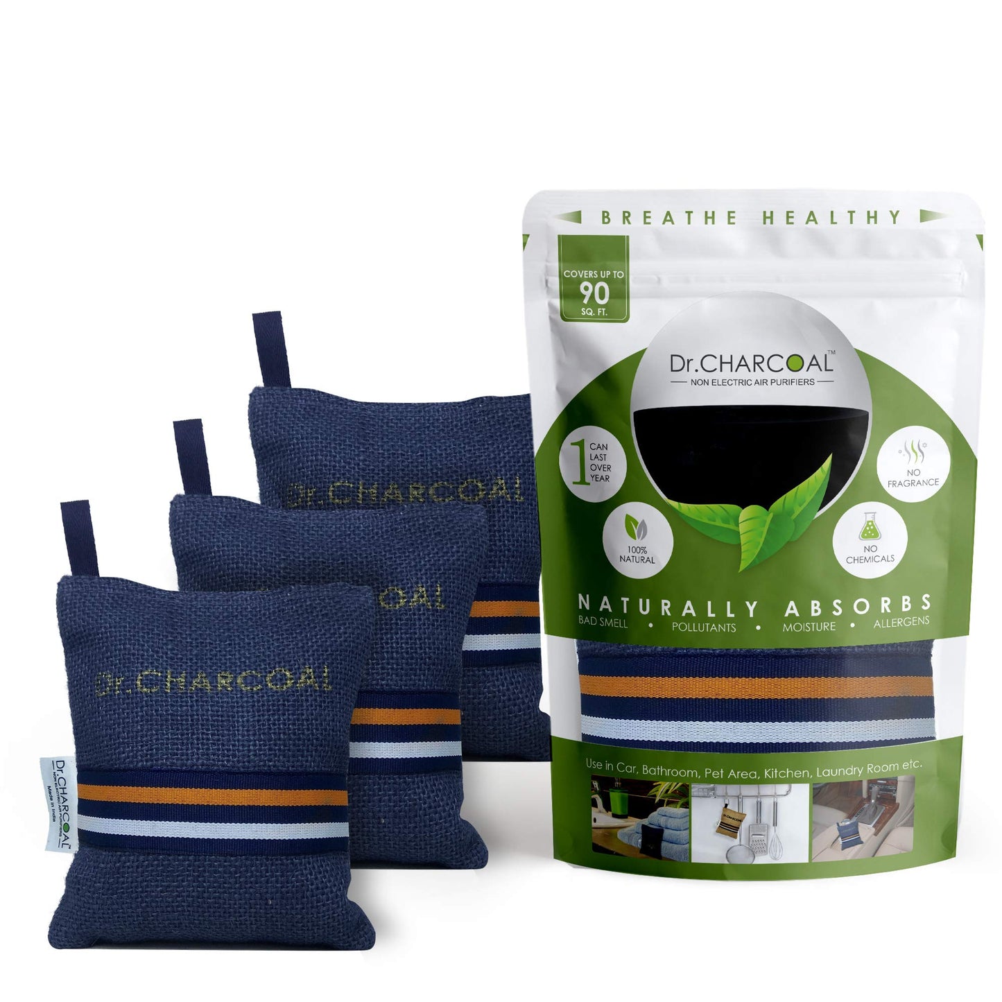 Dr. CHARCOAL Activated Carbon Air Purifier Bags