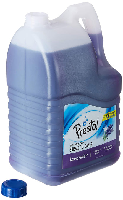 Amazon Brand - Presto! Disinfectant Surface/Floor Cleaner - 5 L (Lavender)|Kills 99.9% Germs