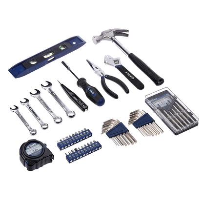 Amazon Brand - Solimo SOL_HI_103 Plastic Household Tool Kit (Dark Blue, 53-Pieces)