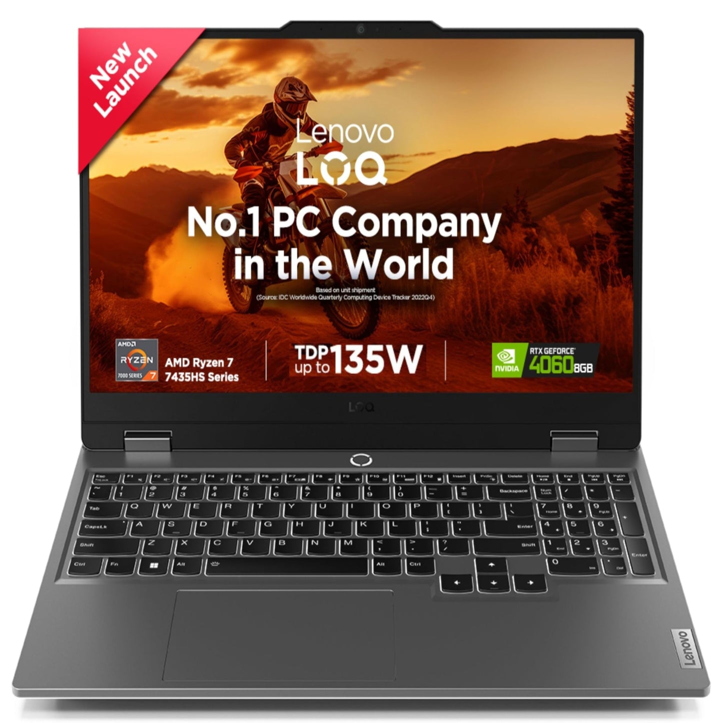 Lenovo LOQ 2024 AMD Ryzen 7 7435HS | NVIDIA RTX 4060 8GB (24GB RAM/512GB SSD/15.6" (39.6cm)/Windows 11/Office Home 2024/100% sRGB/3 Mon. Game Pass/Grey/2.4Kg), 83JC00EHIN Gaming Laptop