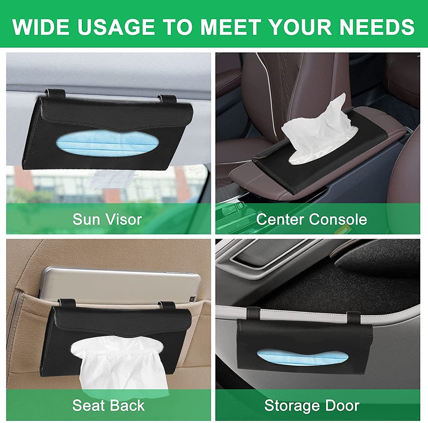 Places where you can keep Detachi Car Tissue Holder in the car