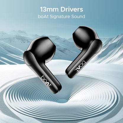 boAt Airdopes Atom 81 Pro Truly Wireless in Ear Ear Buds W/100Hrs of Playtime, 4 Mics with Enx, Beast Mode with 50Ms Low Latency, 13Mm Drivers, Iwp Tech, ASAP Charge(Obsidian Noir),Black