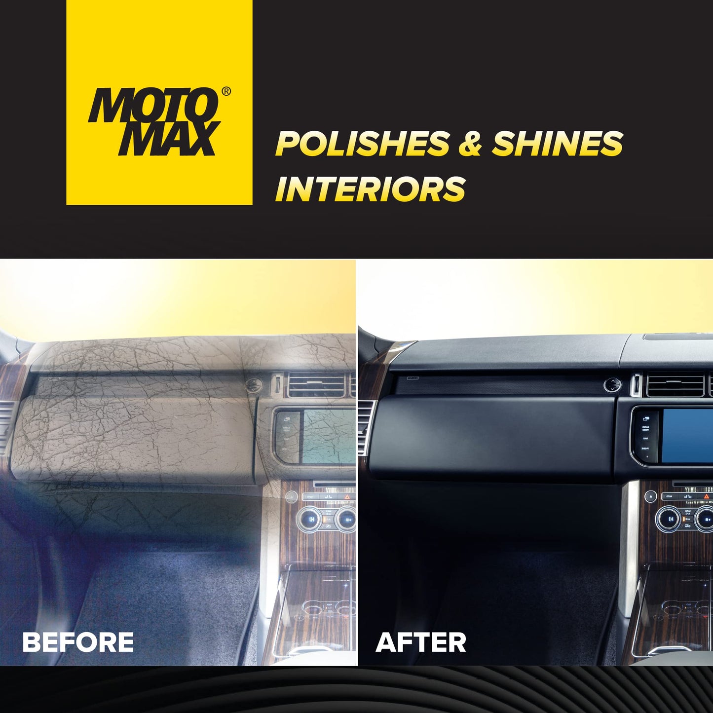 Motomax Dashboard Polish,100ml. Restore, shine dull dashboards. Protect from UV rays, cracking, fading & sun heat. Safe on tyre, rubber, plastic, vinyl parts