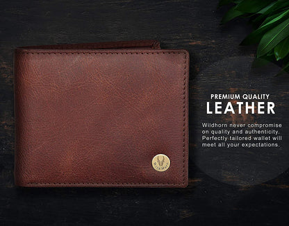 WildHorn Leather Wallet For Men, Brown