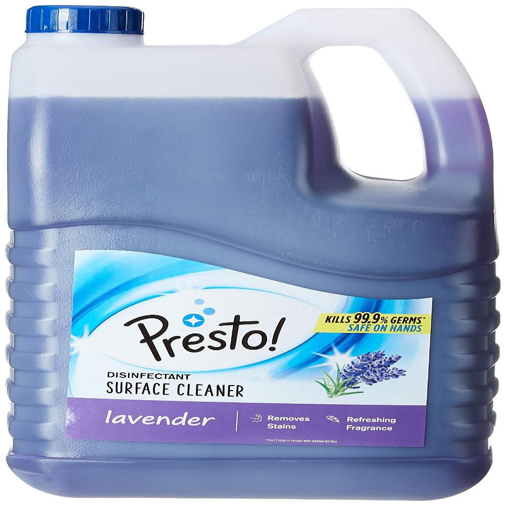 Amazon Brand - Presto! Disinfectant Surface/Floor Cleaner - 5 L (Lavender)|Kills 99.9% Germs