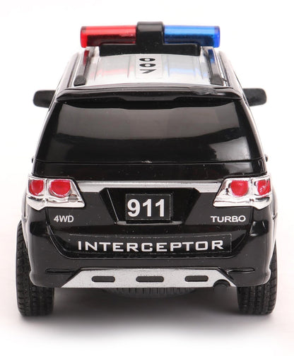 Centy Toys Plastic Police Interceptor Fortune Pull Back Car, Number Of Pieces: 1, Black, Kid