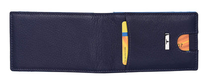 URBAN FOREST Eddy Blueberry/Blue Leather Wallet for Men