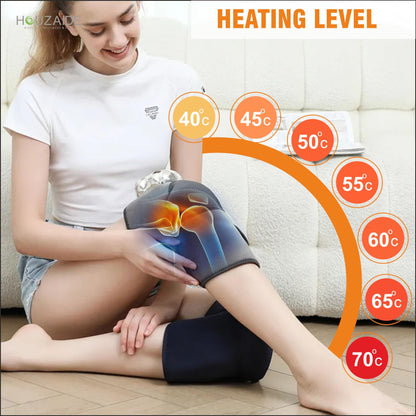 HOUZAIDE Knee Massager for Joint Pain Relief, Advanced 7-Level Heating, 3 Level Air Compression & 3 Modes Vibration, Knee Pain Relief Enhanced Recovery for Knees & Joints- Diwali gift option