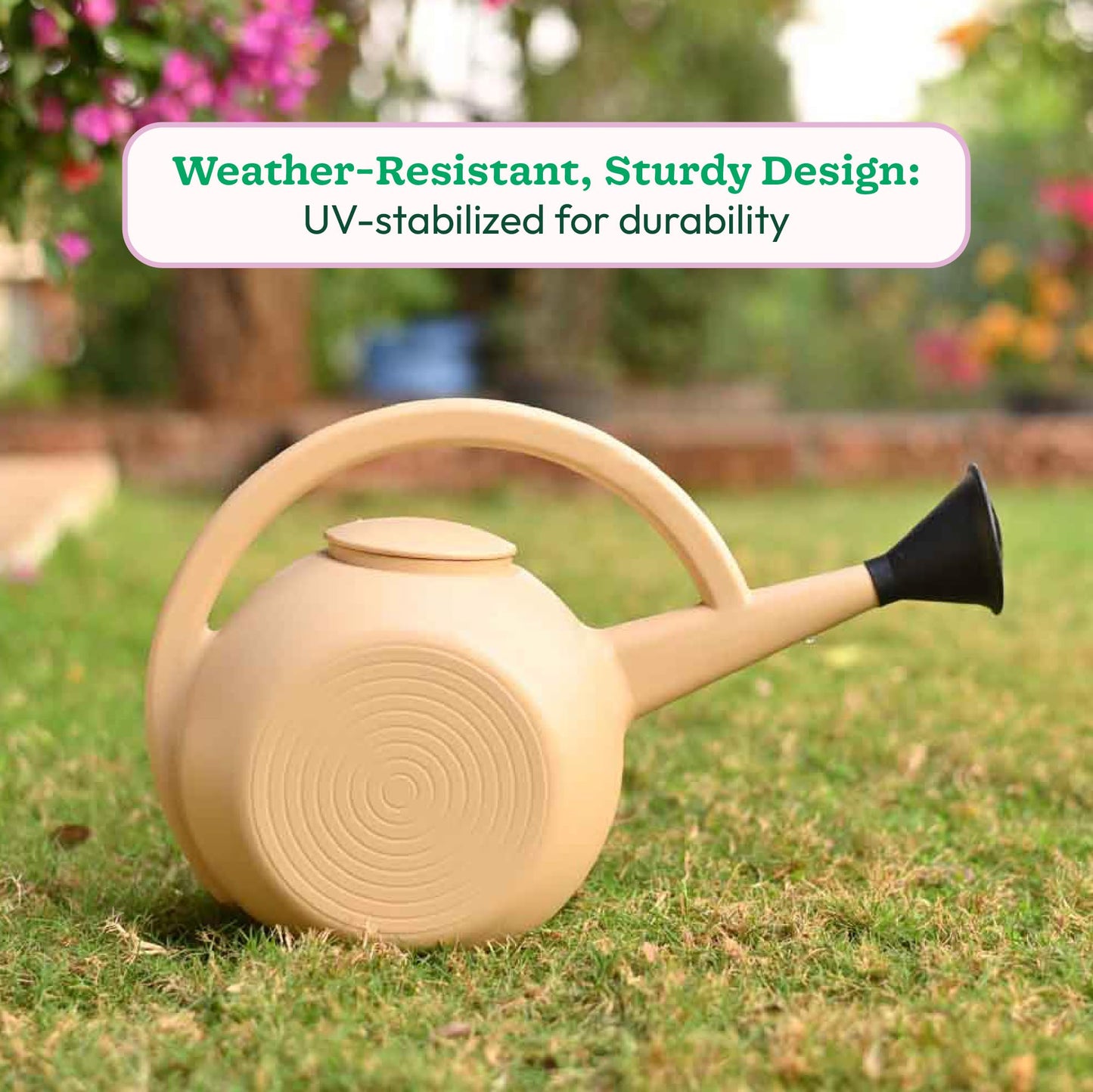 Ugaoo 5 Litre Large Plant Watering Can for Garden-Beige