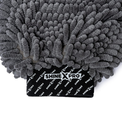 ShineXPro Chenille Microfiber Wash Mitt - Ultra Soft, Extra Plush, Dual Sided, Scratch Free and Super Absorbent Car Duster Gloves - Premium Car and Bike Washing Accessories