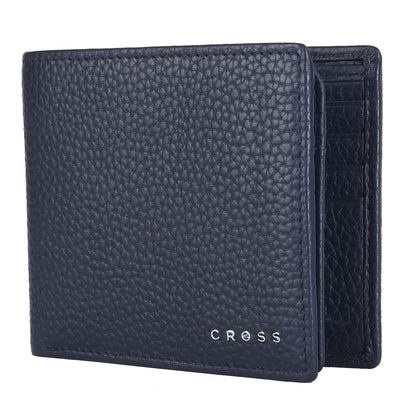 Cross Navy Men's Wallet Stylish Genuine Leather Wallets for Men Latest Gents Purse with Card Holder Compartment