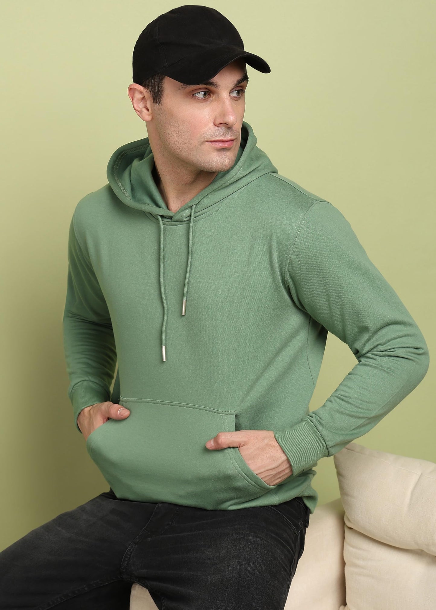 Alan Jones Clothing Men's Fleece Regular Fit Hooded Hoodies