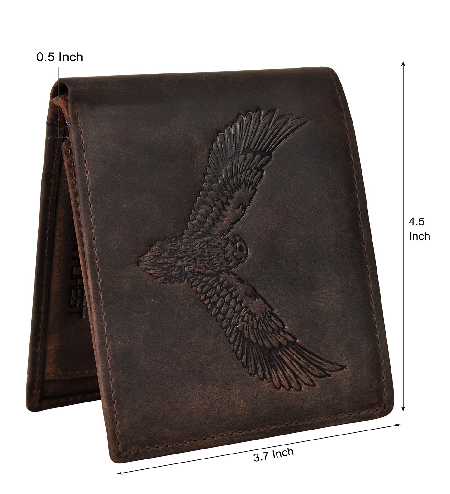 Urban Forest Zeus Vintage Brown Leather Bi-Fold Wallet for Men, 6 Card Slot