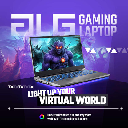 Acer ALG Gaming Laptop 12th Gen Intel Core i5 Processor (16GB RAM/1TB SSD/6GB RTX3050 Graphics/144Hz/Win11Home/Wifi 6) AL15G-52, 39.62cm (15.6") FHD Display, Premium Metal Body, Steel Gray, 1.99KG