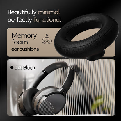 Boult Newly Launched Boost Headphones with 33db Hybrid ANC, 65H Playtime, 40mm Bass Drivers, Zen ENC Mic, Bluetooth v5.4, Type-C Fast Charging, Touch Controls, Over-Ear Wireless Headphones (Jet Black)