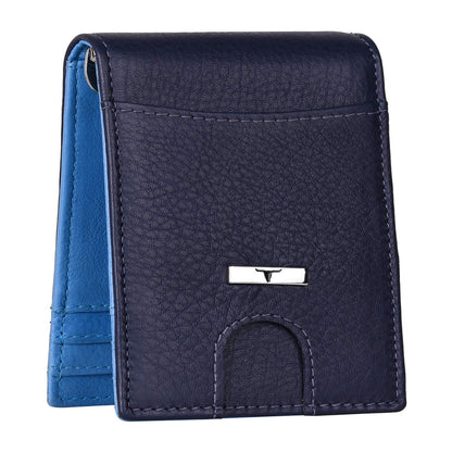 URBAN FOREST Eddy Blueberry/Blue Leather Wallet for Men