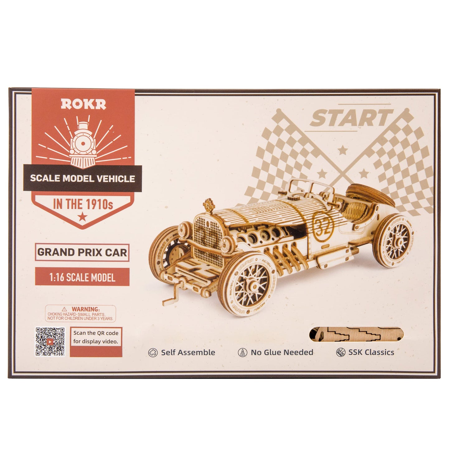 Grand Prix Car Model Cars to Build, 3D Wooden Puzzle for Adults & Teens, DIY Scale Mechanical Car Model Building Kits, Best Toys Gift for Kids