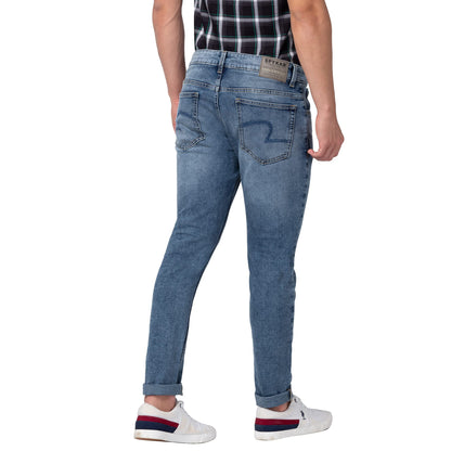 Spykar Blue Low Rise Super Slim Fit Jeans for Men