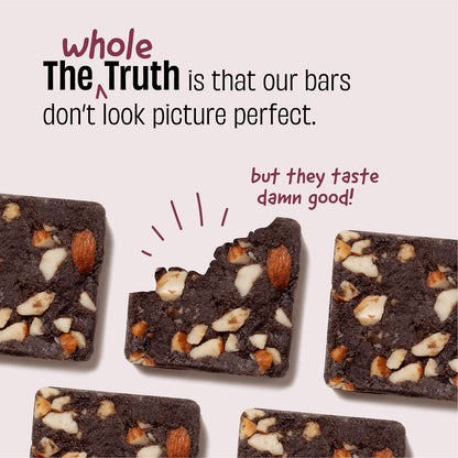 The Whole Truth - Mini Protein Bars - Double Cocoa- Pack of 8-8 x 27g - No Added Sugar - All Natural