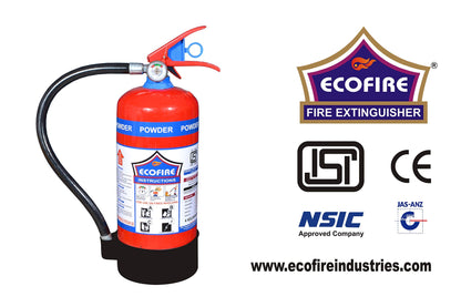 Eco Fire Abc Powder Type 6 Kg Fire Extinguisher (Red and Black)