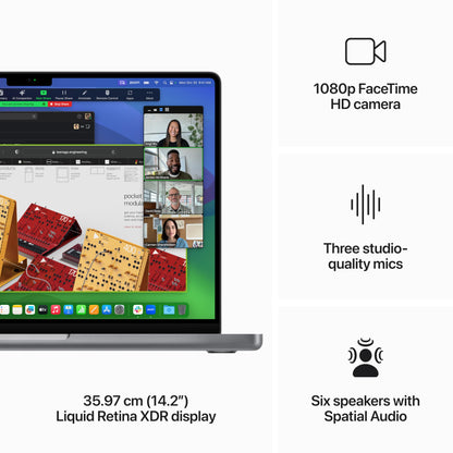 Apple 2023 MacBook Pro (14-inch, Apple M3 chip with 8‑core CPU and 10‑core GPU, 8GB Unified Memory, 512GB) - Space Grey