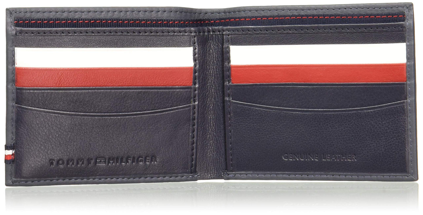 Tommy Hilfiger Navy & Grey Leather Men's Wallet