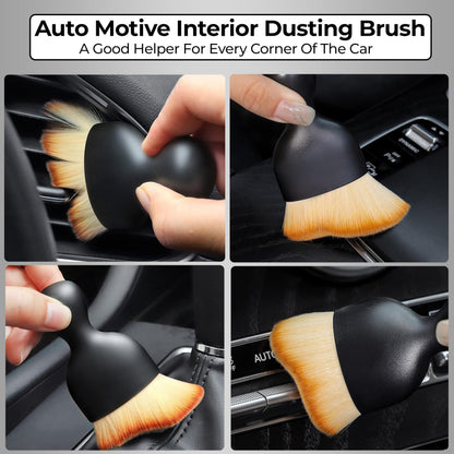 Robustt Car Interior Cleaning Brush Combo | 2 Pcs Pack | AC Vent Brush | Scratch Free Car Duster | Multifunctional Car Brush for Cleaning Car Interior, PC, Laptop, Keyboard