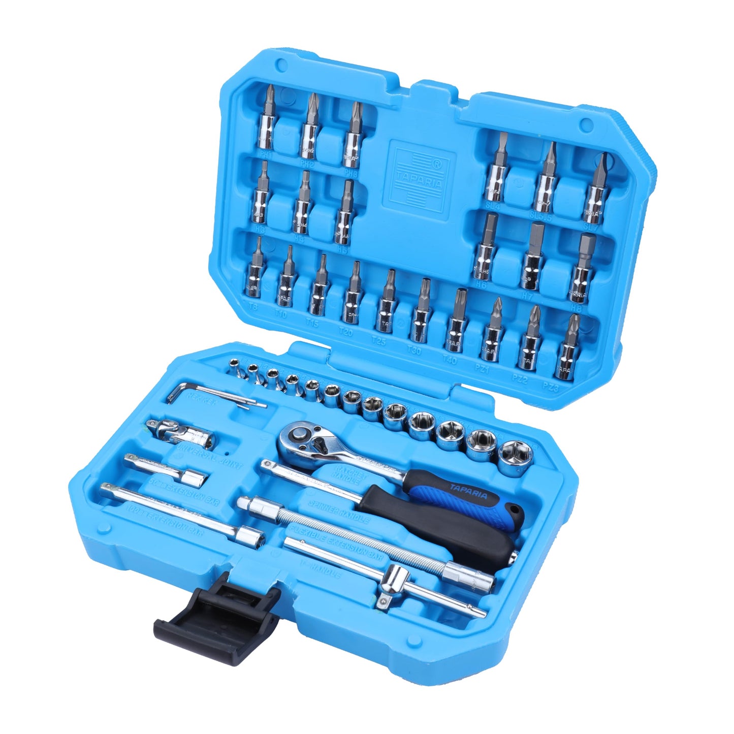 Taparia SA46 Steel Socket Set (Blue, 46-Pieces)