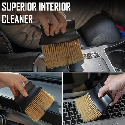 Porslin 5 Pcs Microfiber Car Duster Kit - Extendable Long Handle Car Cleaning Accessories - Interior & Exterior Detailing Brush Set - Scratch & Lint Free, Perfect for Cars, SUVs, Motorcycles, Home