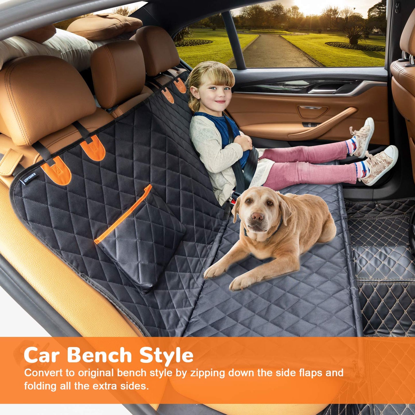 Application of URPOWER Dog car Seat Cover 