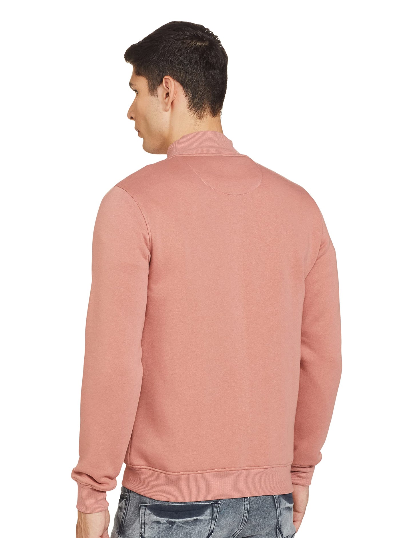 Amazon Brand - Symbol Men's Cotton Blend High Neck Fleece Sweatshirt Murky