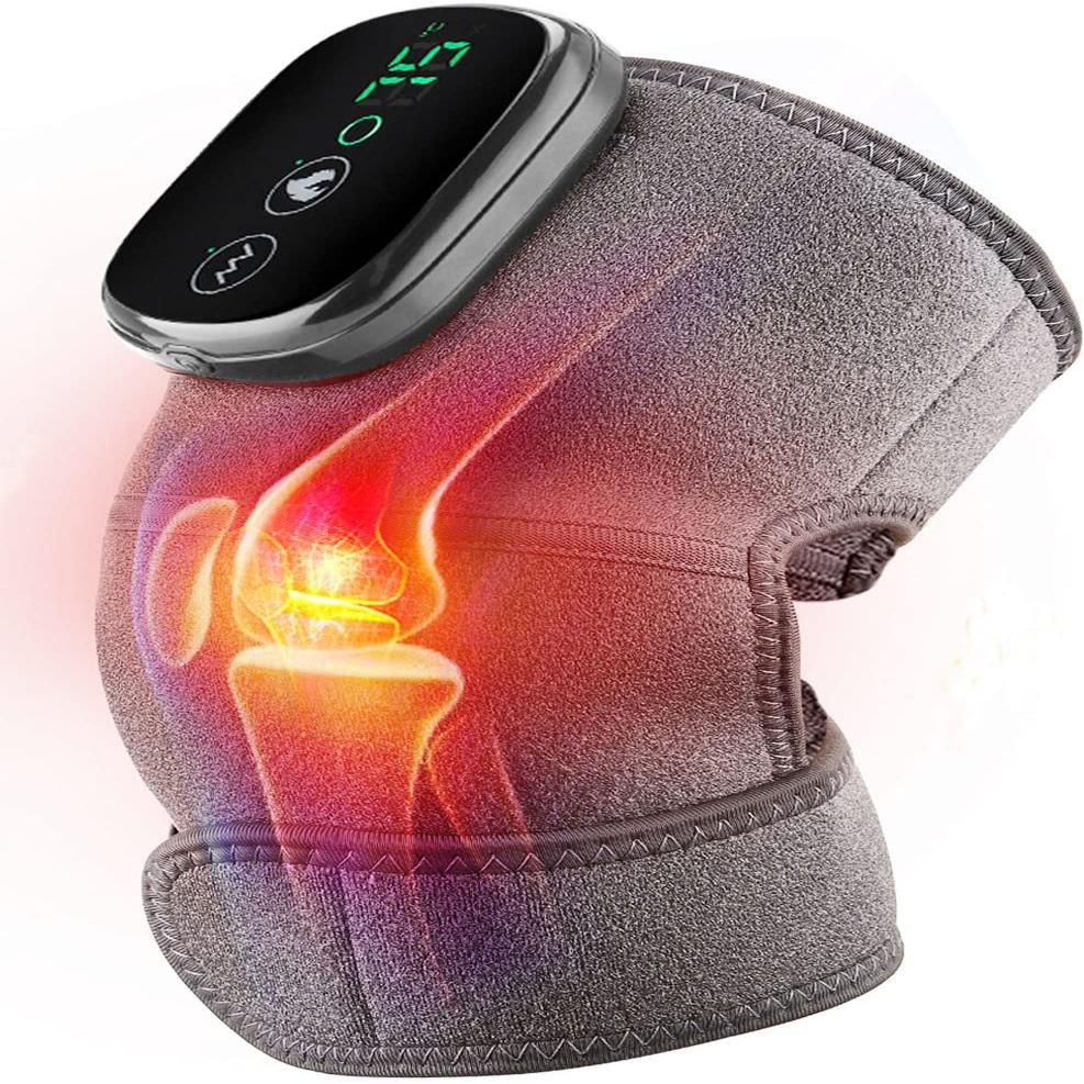 Heated Knee Massager Shoulder Heating Pads Elbow Brace 3 in 1 with Vibration, Cordless Rechargeable Heating Knee Warmers Wrap for Shoulder Elbow Knee Stress Relief