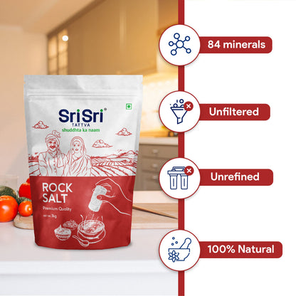 Sri Sri Tattva Rock Salt ,1kg (Pack of 1)