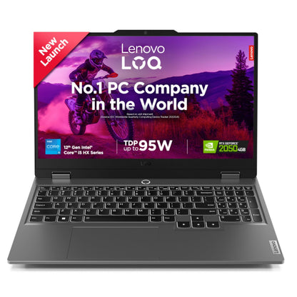 Lenovo LOQ 2024 12th Gen Intel Core i5-12450HX 15.6" (39.6cm) 144Hz 300Nits FHD Gaming Laptop (24GB/512GB SSD/Win 11/NVIDIA RTX 2050 4GB/100% sRGB/3 Mon. Game Pass/1Yr ADP Free/Grey/2.4Kg), 83GS00CKIN